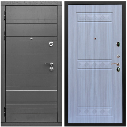 Дверь входная Graf Роял Вуд МДФ 10 мм Роял Вуд графит / МДФ 10 мм ФЛ-242 Сандал белый