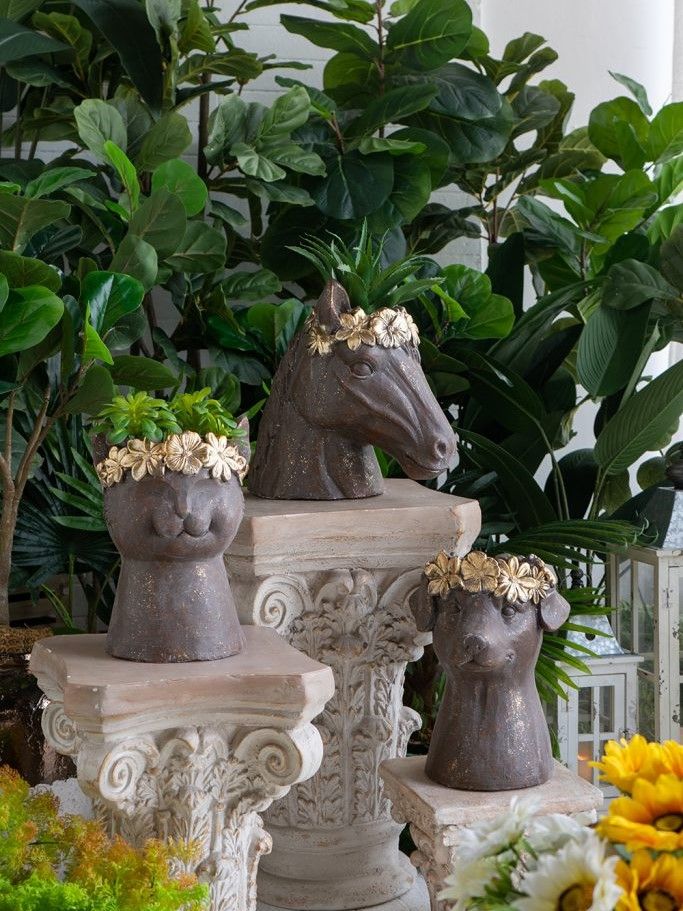 Кашпо Голова кошки Glasar B5532