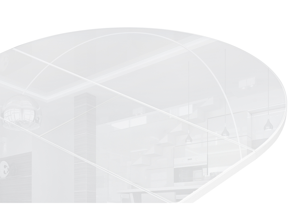 Стол стеклянный Woodville Ален 90(120)х90х77 белый / черный 516556