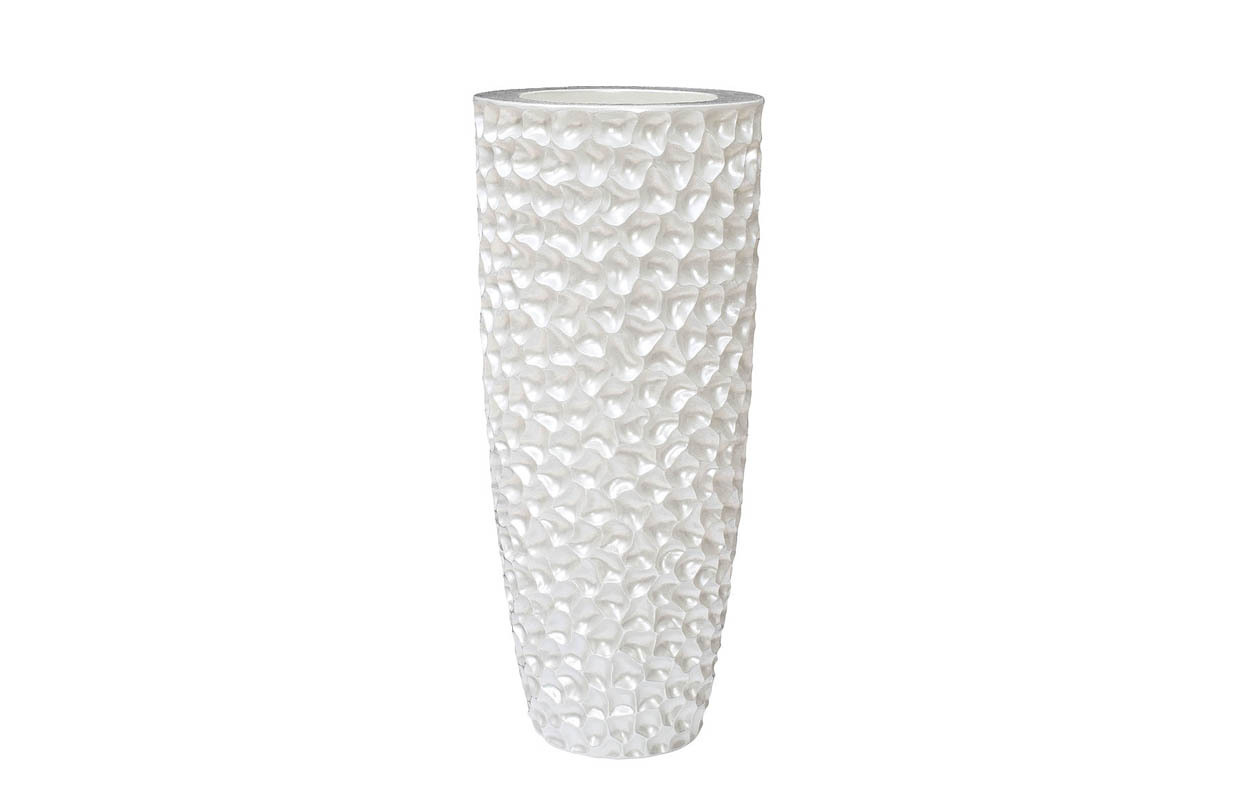 Кашпо напольное жемчужно-белое Garda Decor ZS-C785-34