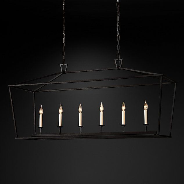 Люстра Restoration Hardware English Openwork Linear Aged Iron