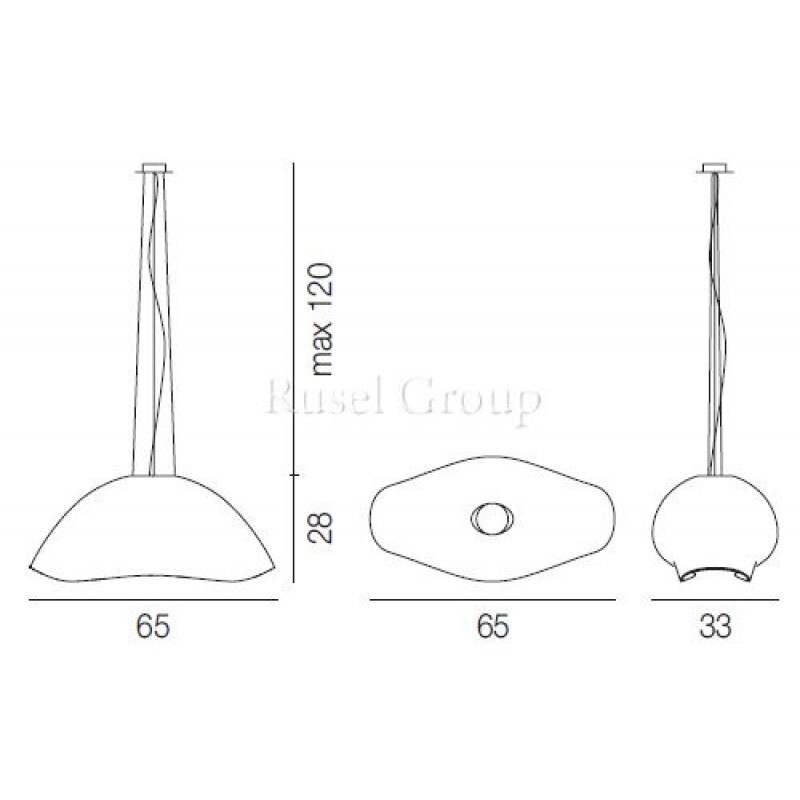 Подвесной светильник Vistosi NINFEA SP G