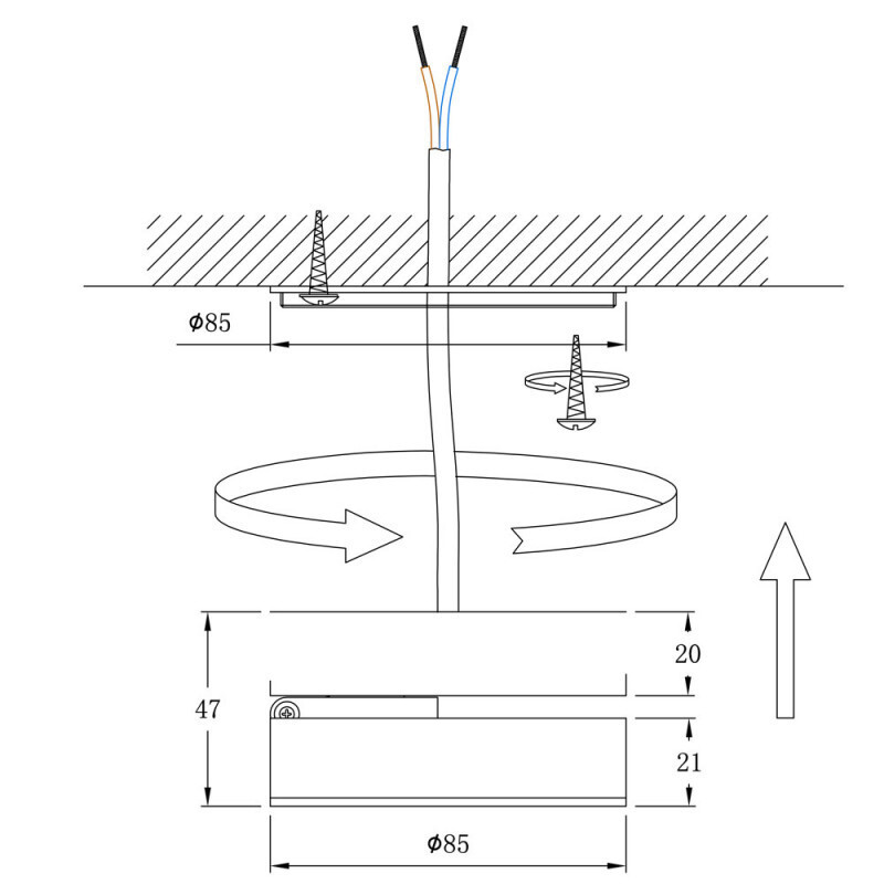 Накладной светильник Arte Lamp A2511PL-1BK