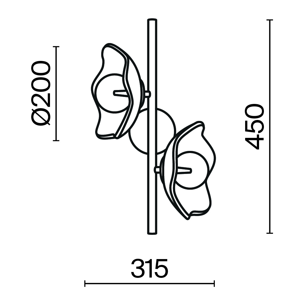 Настенный светильник (бра) Maytoni MOD207WL-02BS