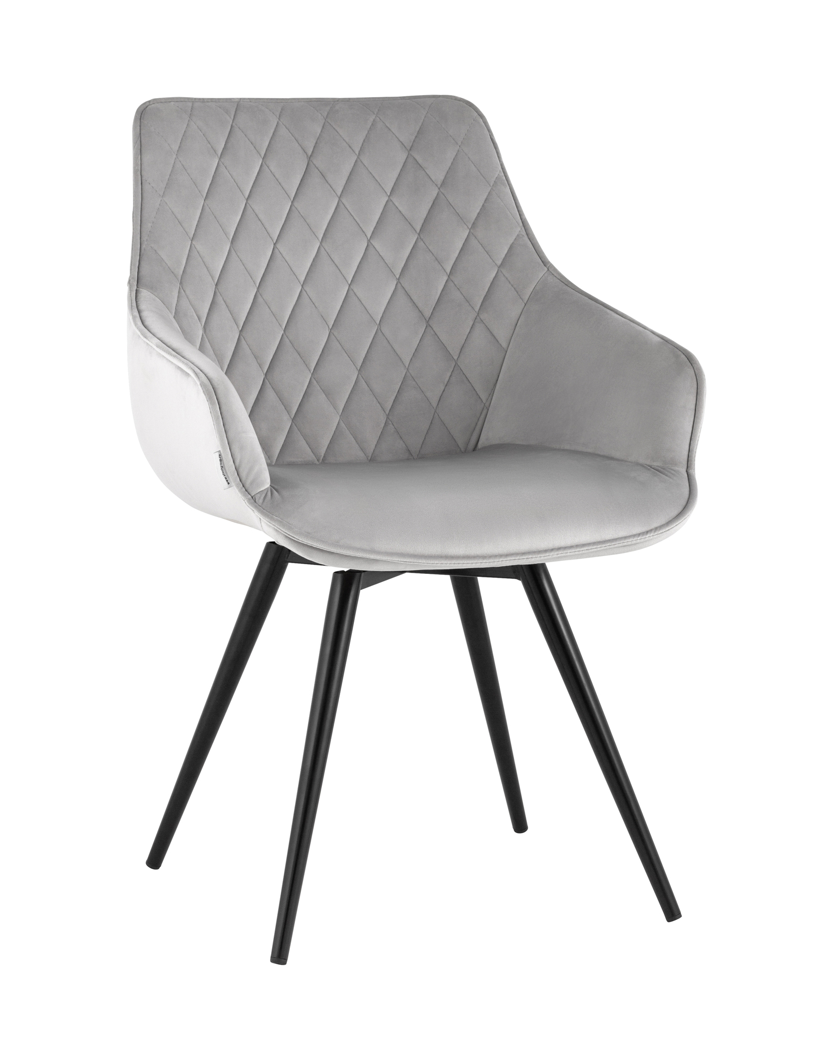 Стул вращающийся Сеул велюр светло-серый Stool Group