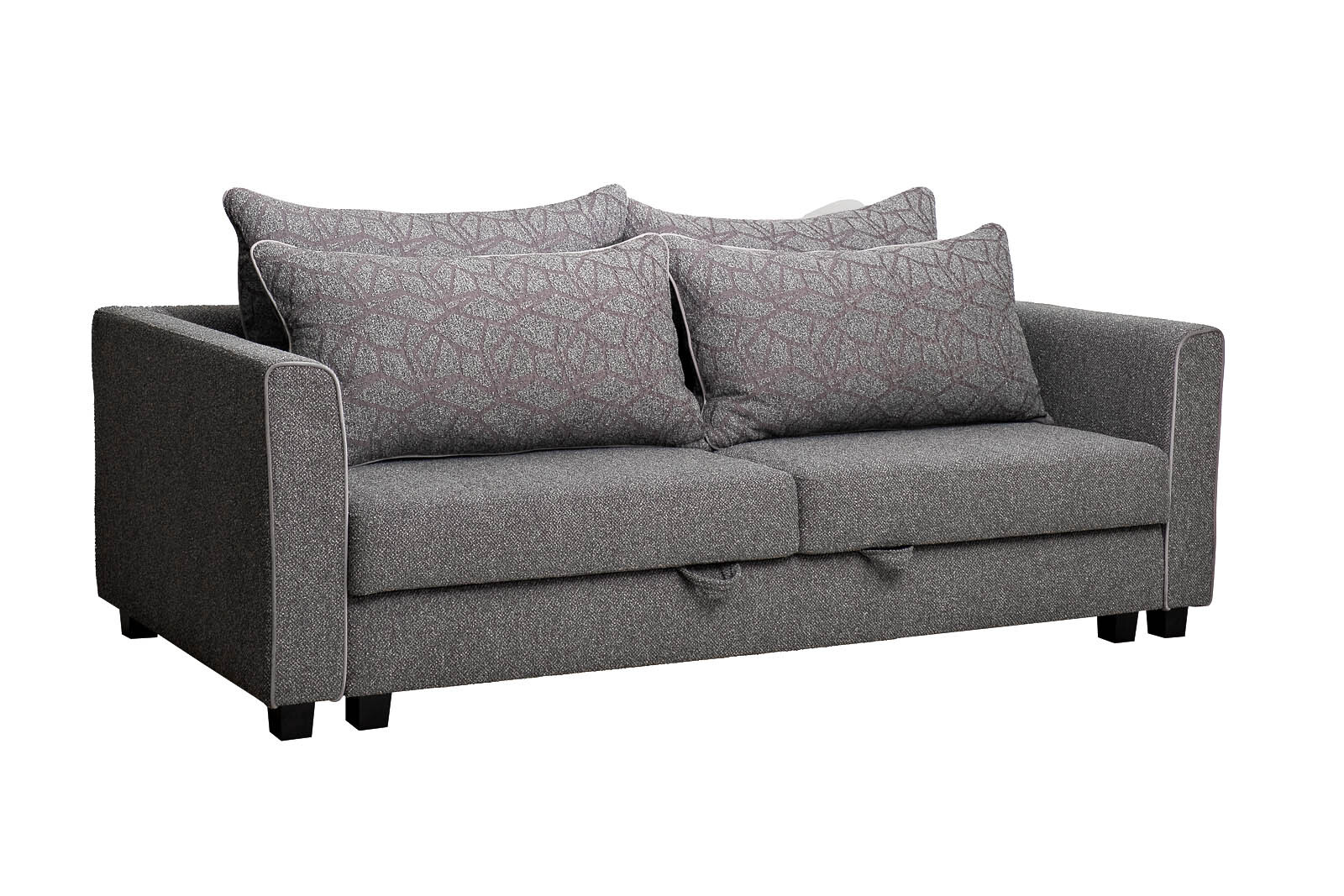 Диван Marco трехместный раскладной серый Garda Decor MARCO 2K-СЕРЫЙ-Flona SER+Buta SER+Colton032-SER