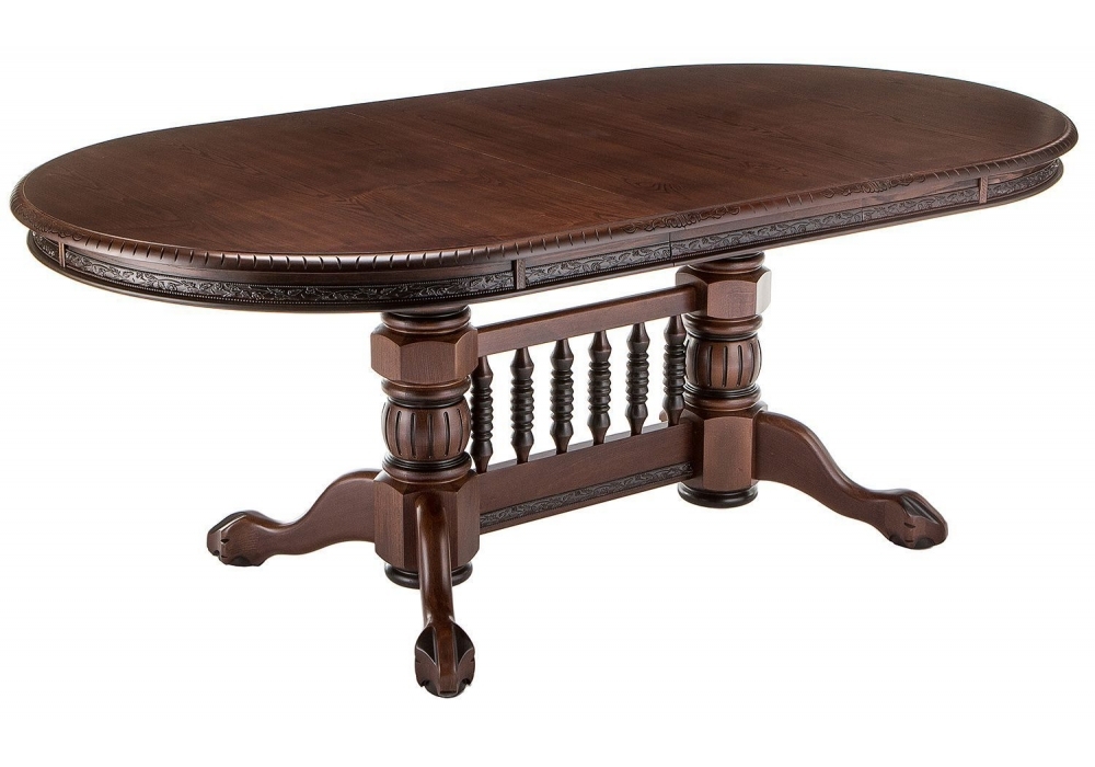 Стол деревянный Woodville Кантри 160 орех с коричневой патиной 406079