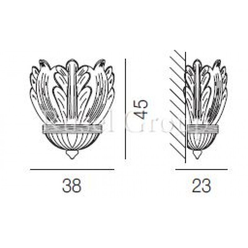 Настенный светильник Vistosi ROMANZA AP 3F