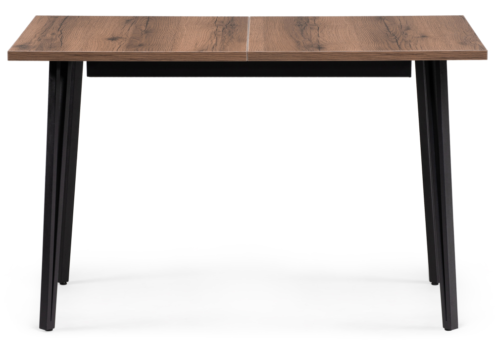 Стол деревянный Woodville Денвер Лофт 120(160)х75х75 25 мм дуб делано темный  / черный матовый 506946