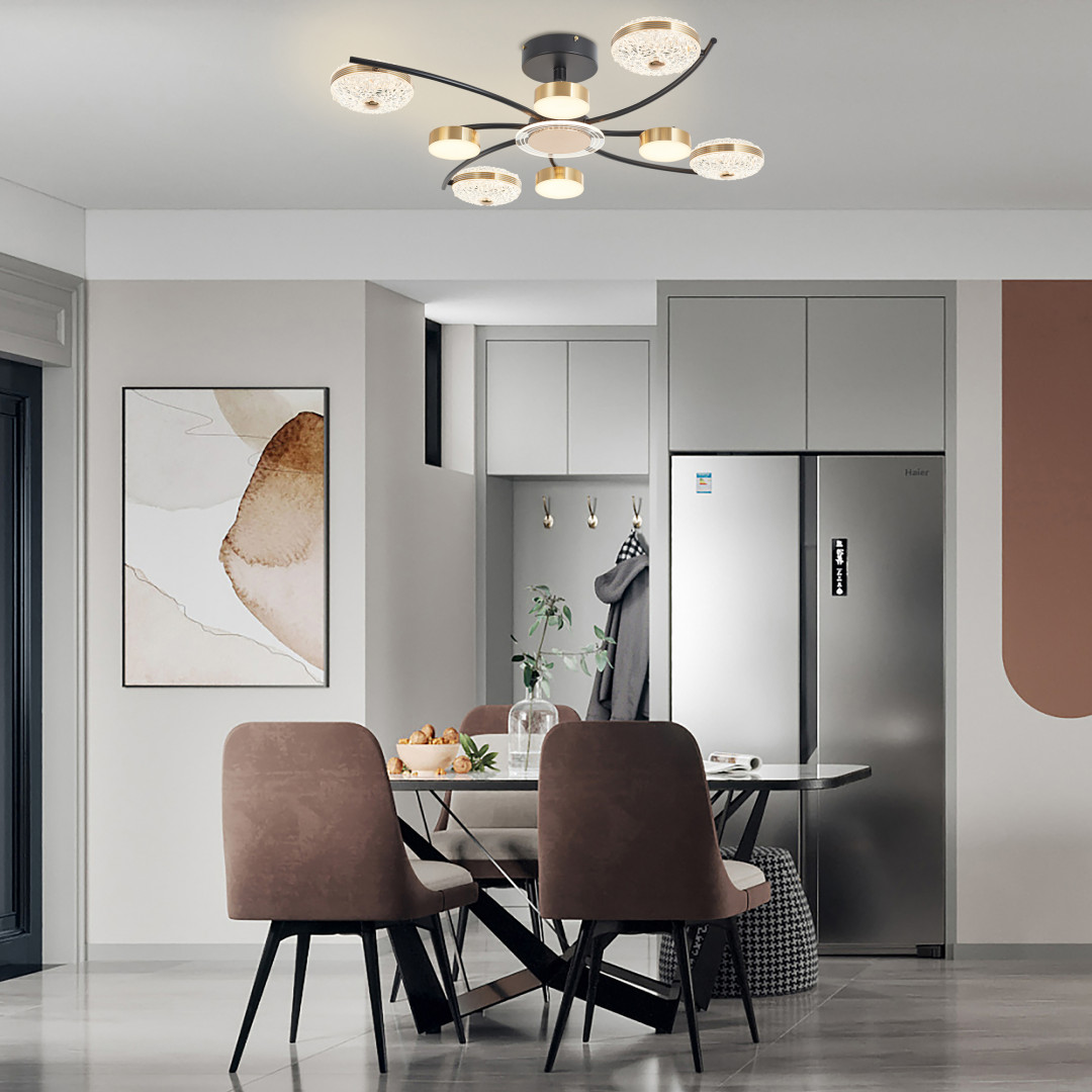 Люстра светодиодная 279169/4+4 BK/GD Arte Milano