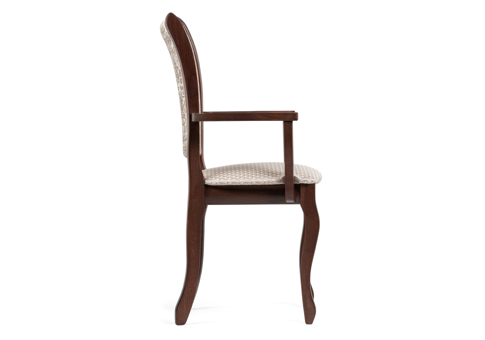 Стул деревянный Woodville Вилмот темный орех / бежевый 527064