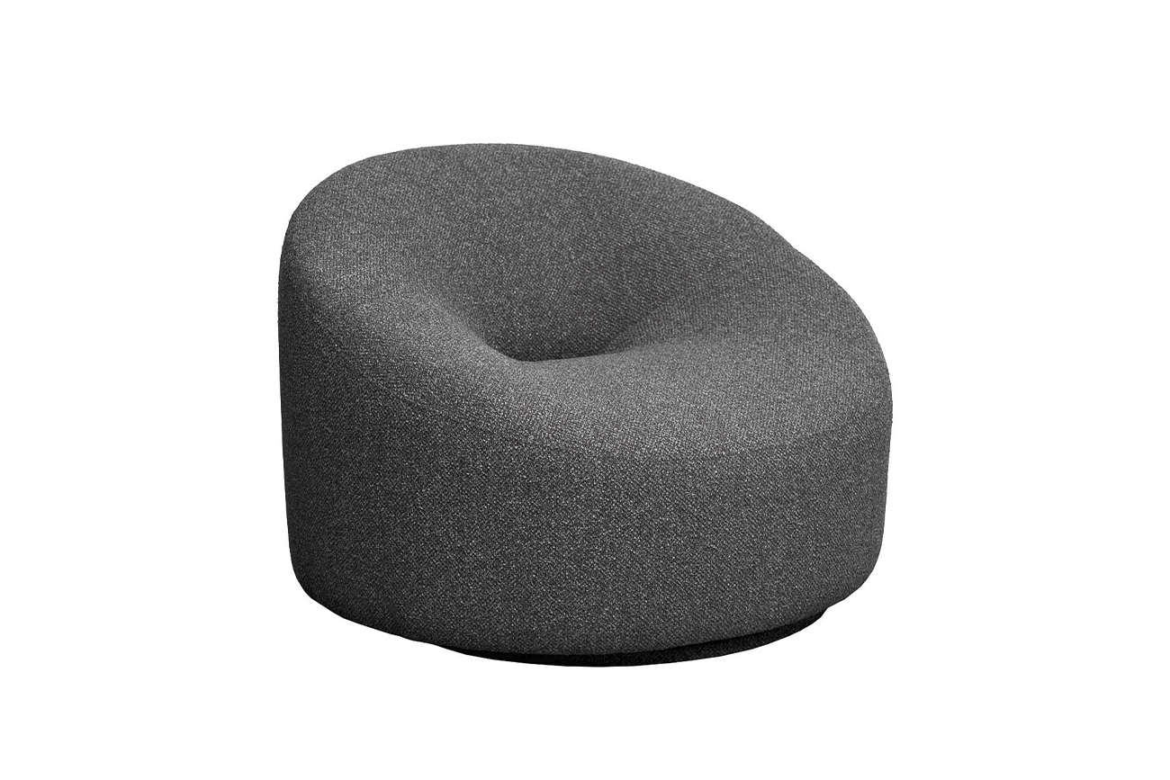 Кресло вращающееся Luna букле серое Garda Decor LUNA-2K-СЕР Flona SER