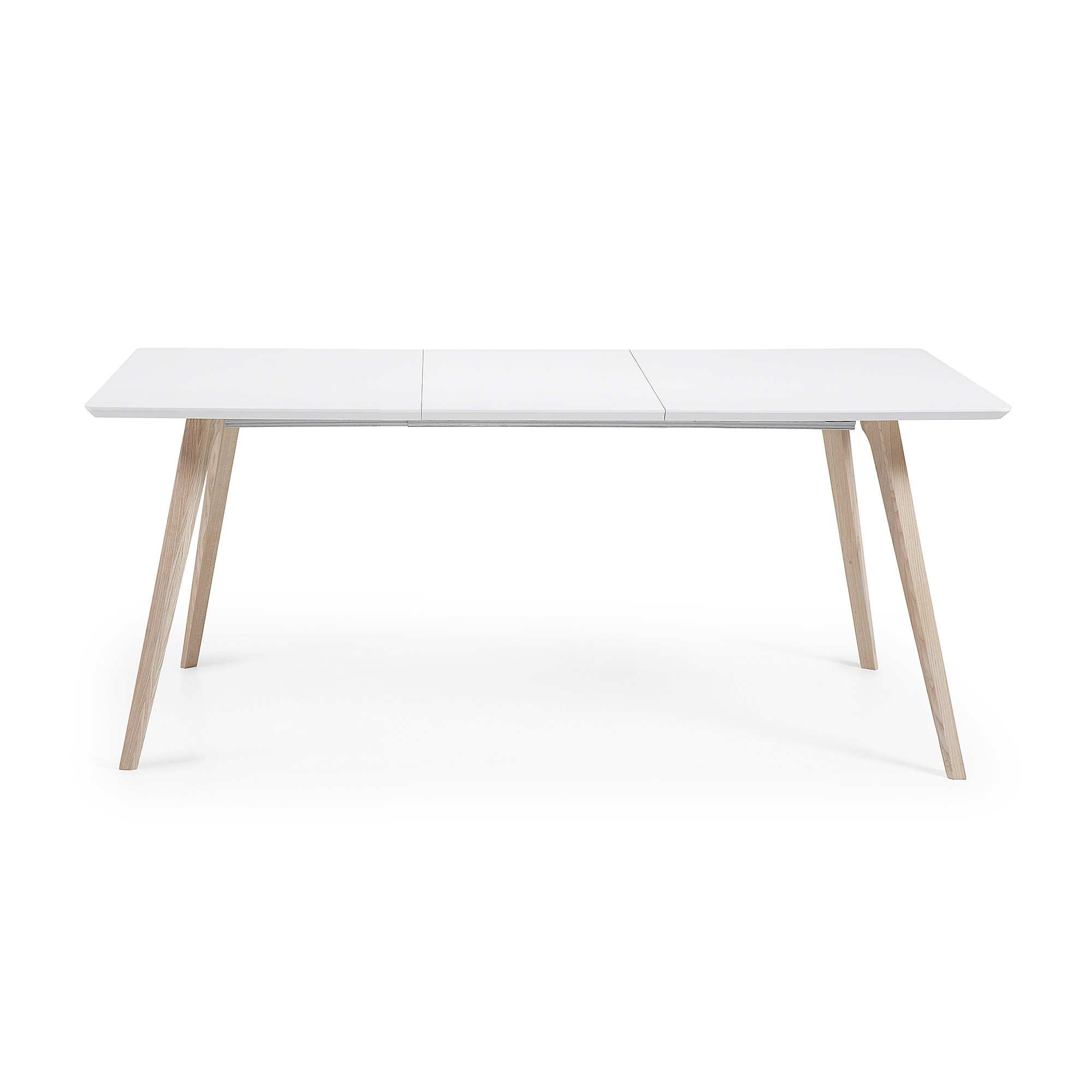 Обеденный стол QUATRE 140 (220) x90 с матовой белой столешницей La Forma (ex Julia Grup)