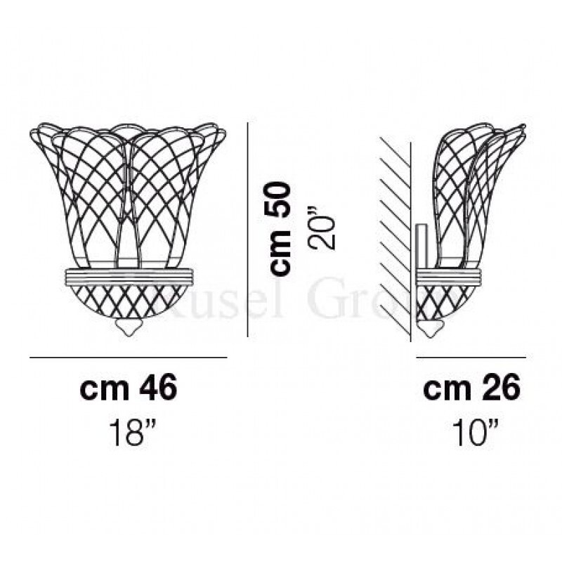 Настенный светильник Vistosi SAN MARCO AP 5F G