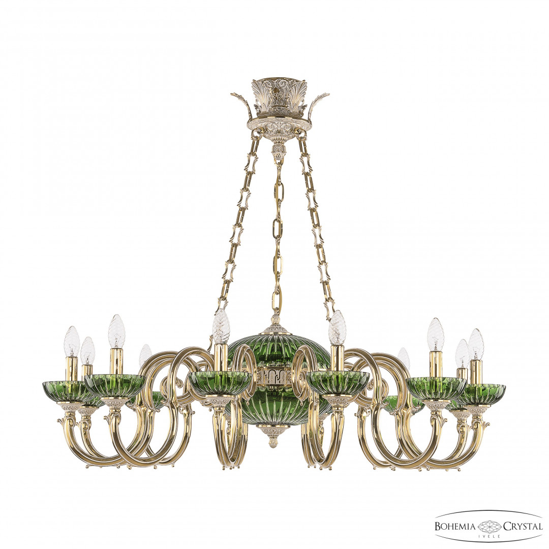 Люстра бронзовая 72003P/12/300 GW P Clear-Green/H-1K Y8