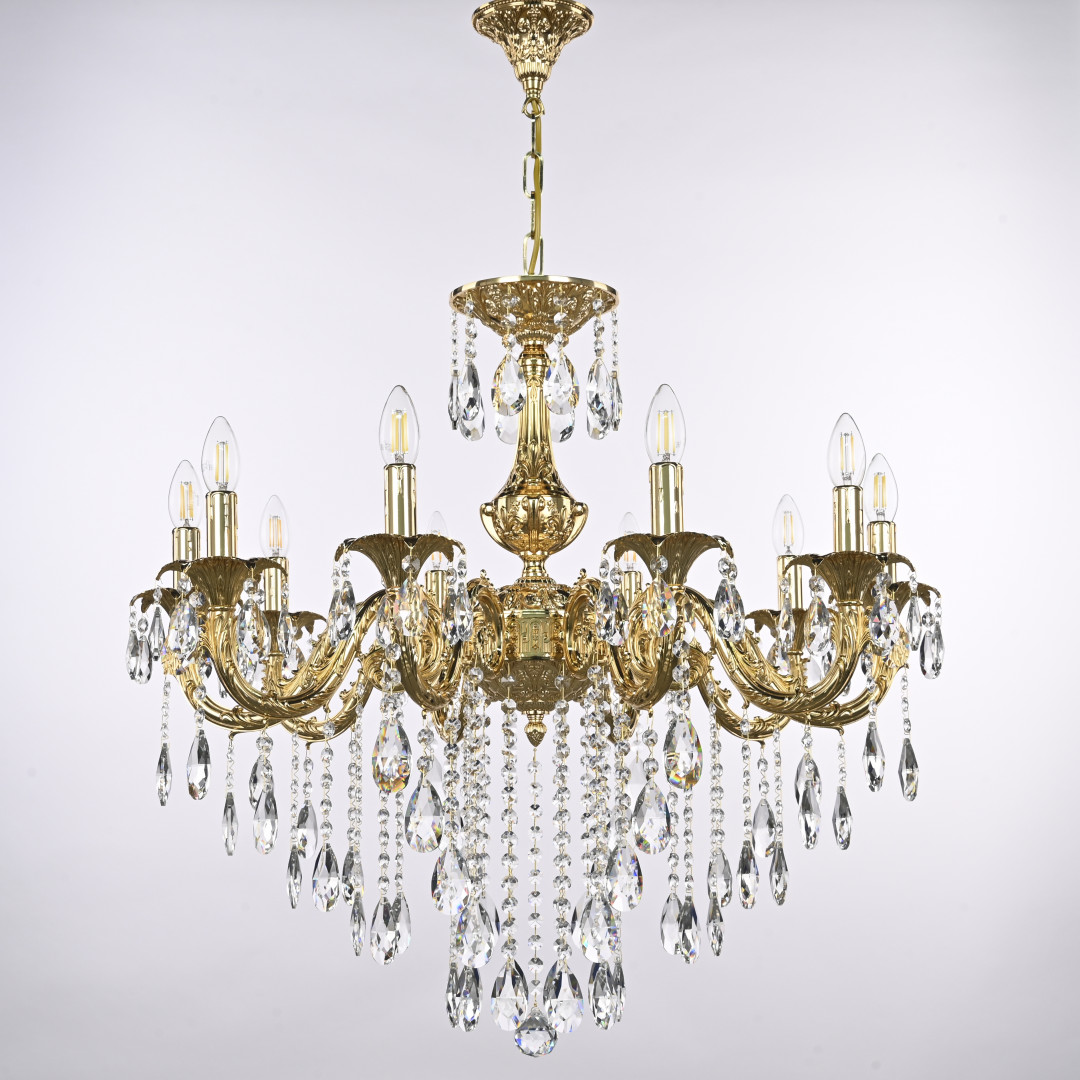 Люстра с хрустальными подвесками AL79101/10/250 B G Bohemia Ivele Crystal