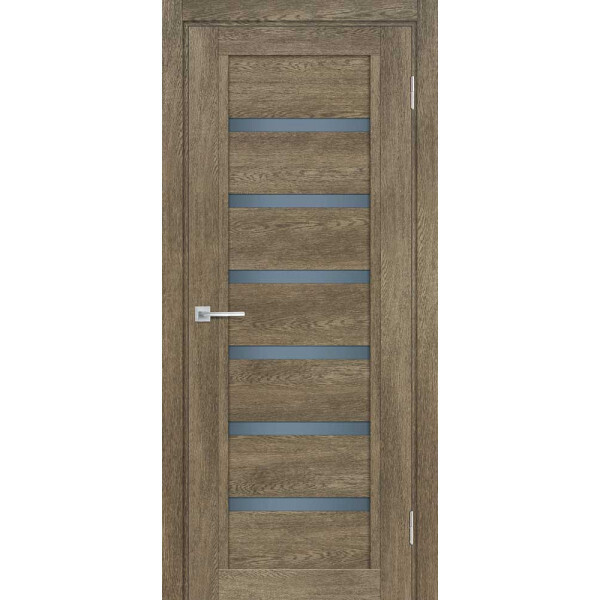 Межкомнатная дверь Graf ТЕХНО-807 графит сатинат Бруно (2000 х 700)