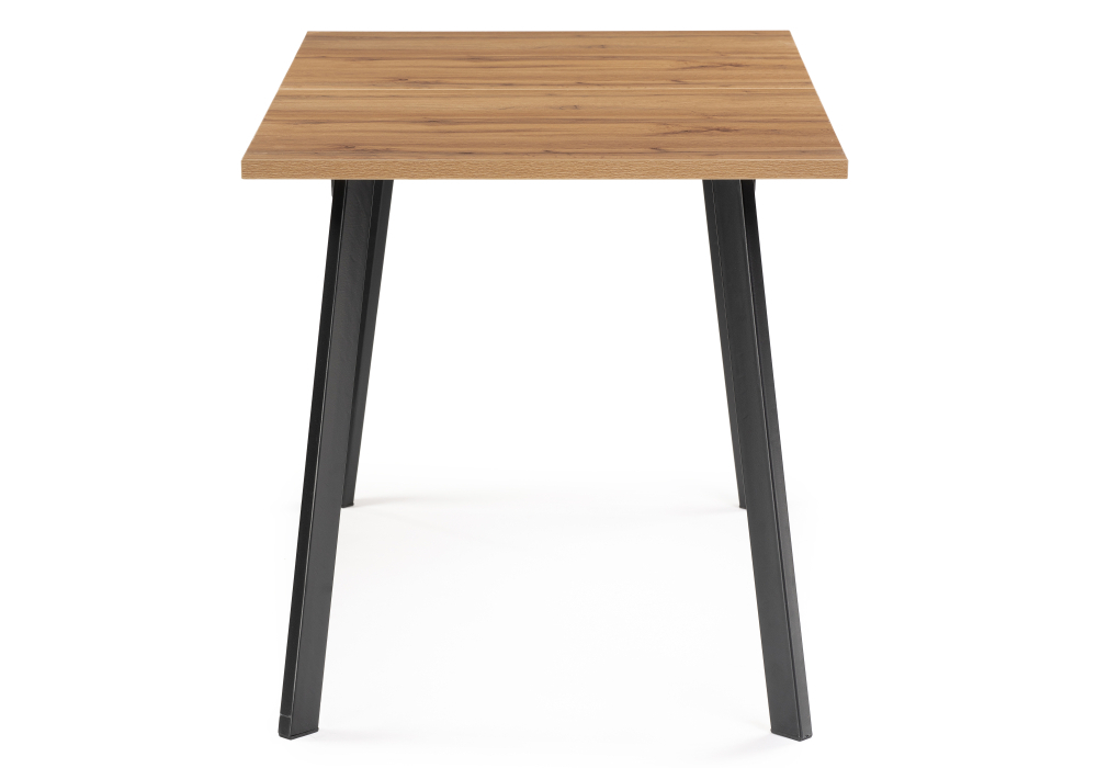 Стол деревянный Woodville Колон Лофт 120(160)х75х75 25 мм дуб вотан / черный матовый 489606