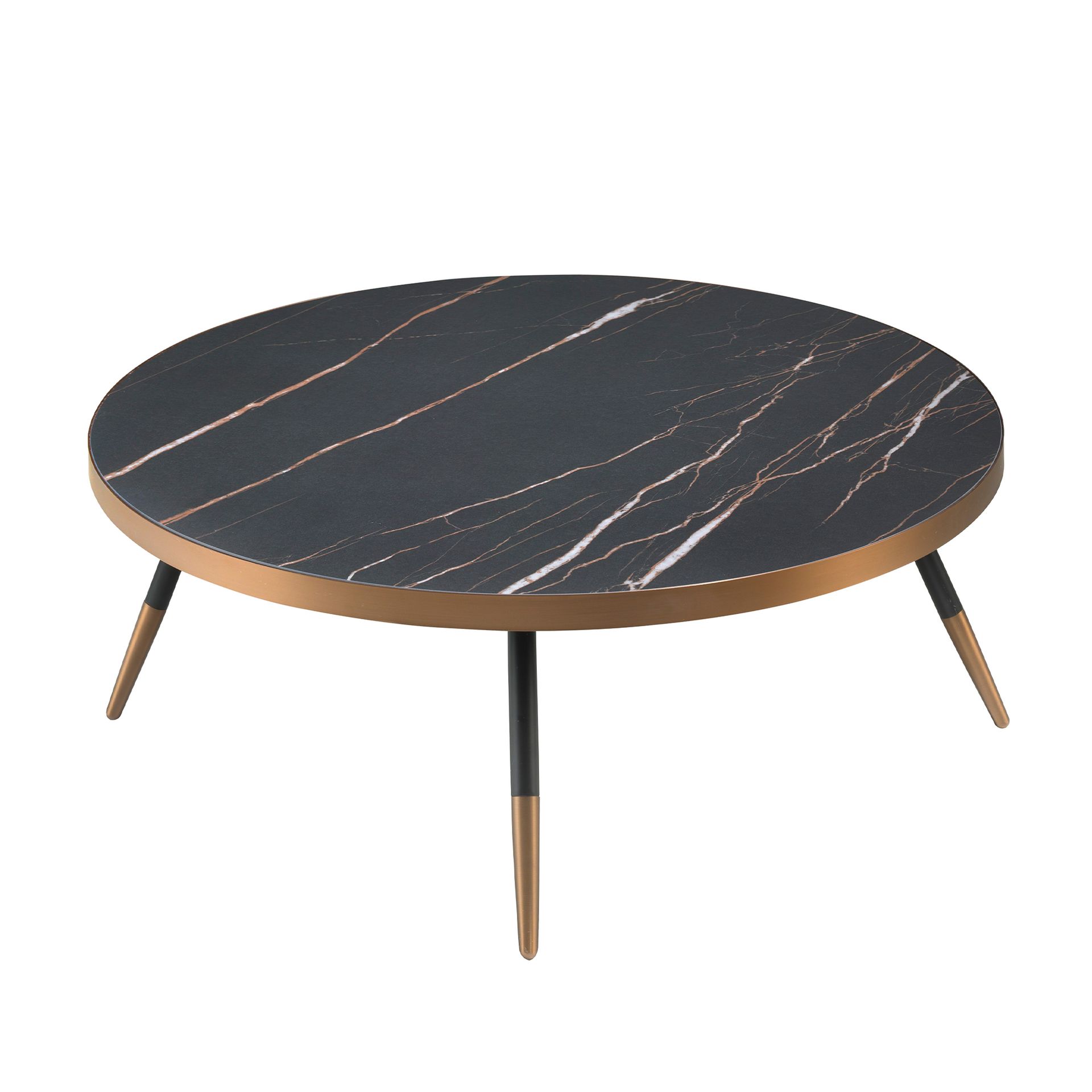 Круглый журнальный столик из стали и керамики CT1015-3AA /2068 Angel Cerda