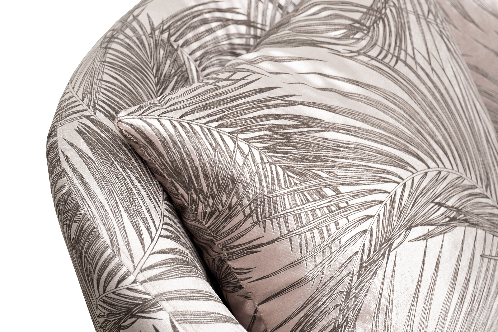 Кресло Verona вращающееся,вельвет принт листья Valdes110-BEG/бронза 70*77*80 Garda Decor VERONA-VALDES110-BEG