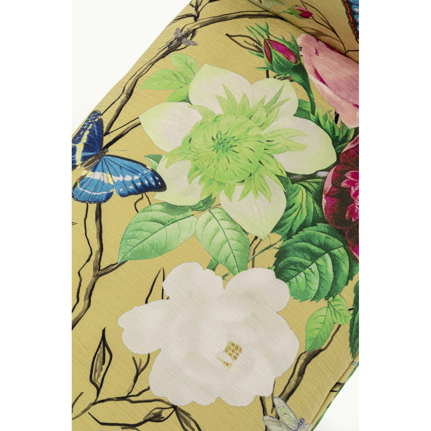 Скамья Wing Flower Fever Yellow 100cm KARE 71152