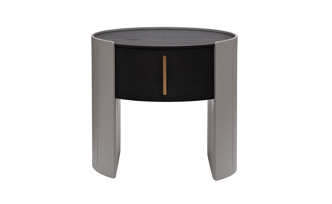 Тумбочка с ящиком темный шпон Garda Decor 77IP-30300