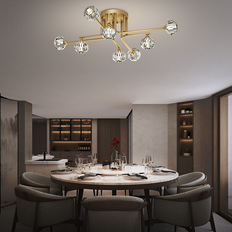 Потолочная люстра RH CH L8 Brass by ImperiumLoft