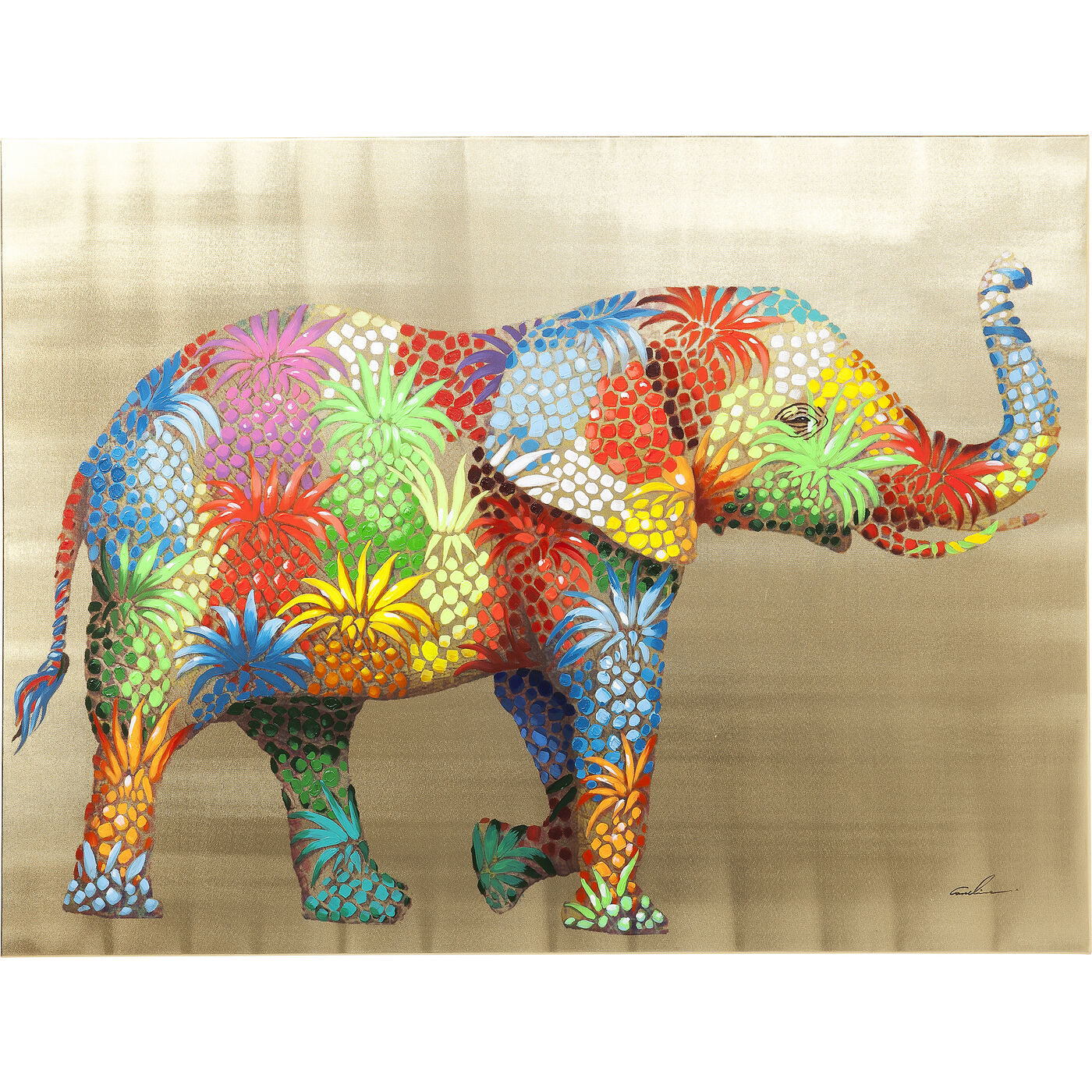 Картина на холсте Flower Elefant 50x40cm KARE 57867