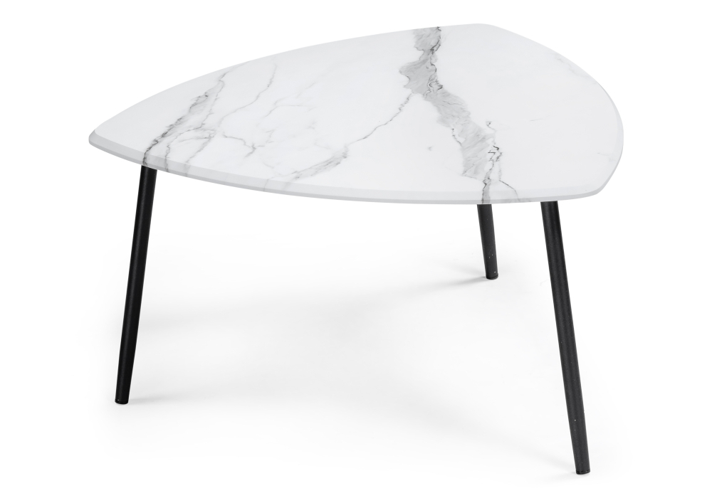 Журнальный стол Woodville Лойс мрамор белый / дуб вотан 516570