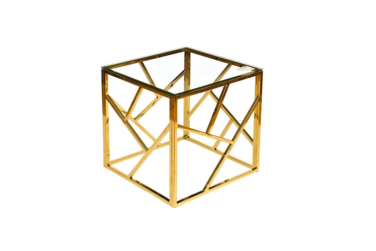 Столик журнальный золотой Garda Decor GY-ET2051214GOLD
