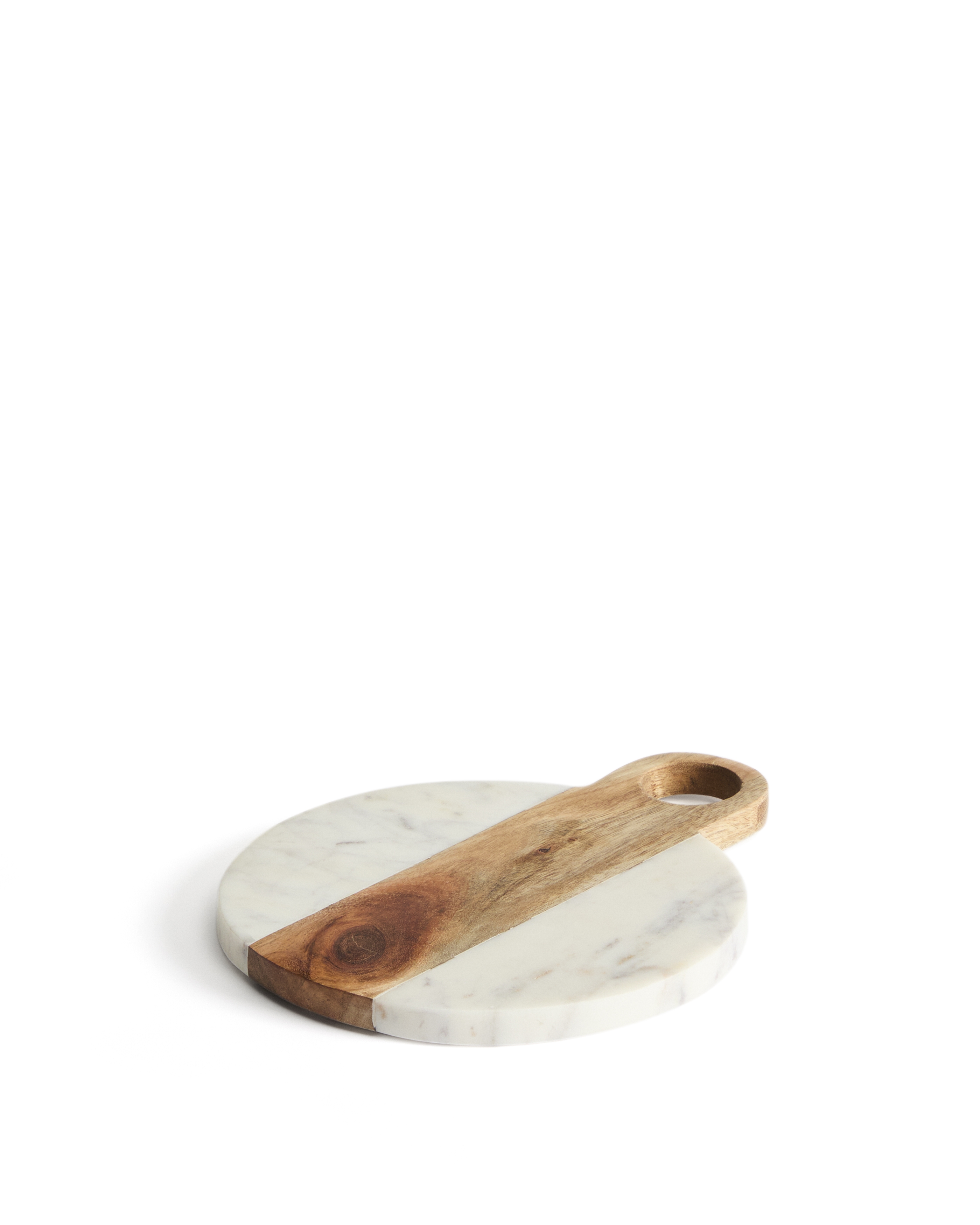 Сервировочная доска Nuvir из белого мрамора и массива акации La Forma (ex Julia Grup)