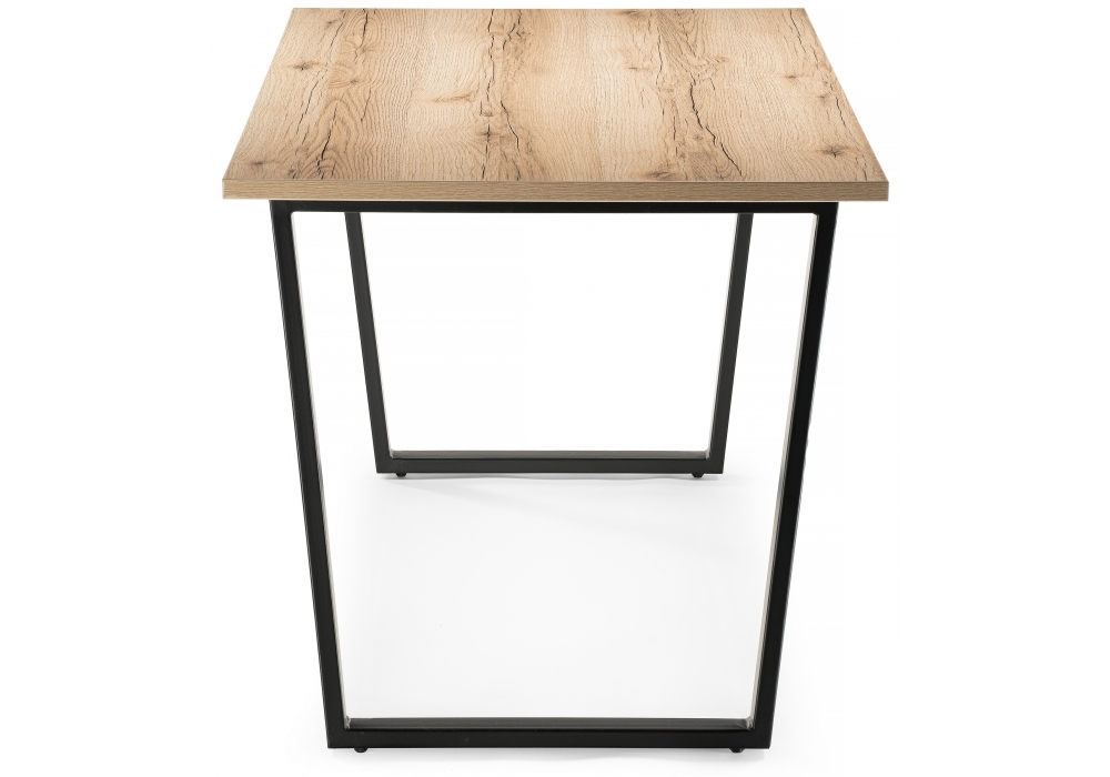 Стол деревянный Woodville Лота Лофт 140 25 мм дуб делано светлый / черный матовый 489612