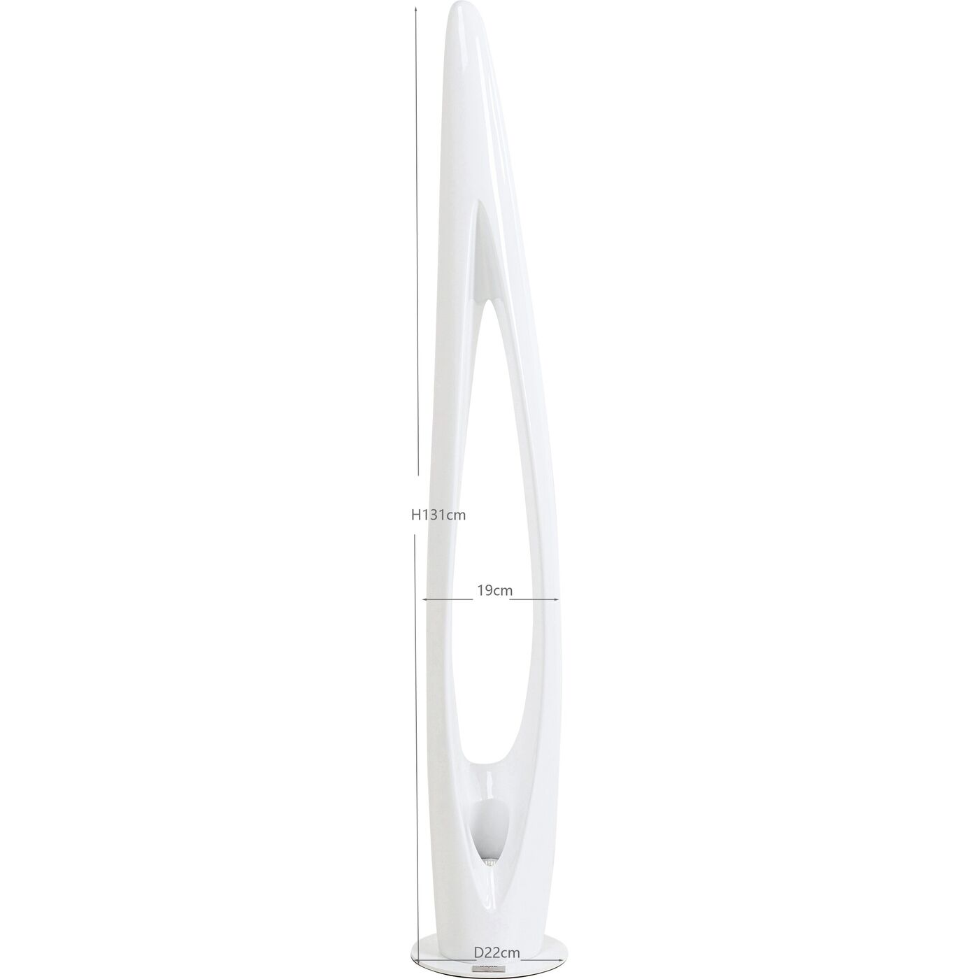 Светильник напольный  KARE x Karim Rashid Flow Flame White 132cm KARE 57747