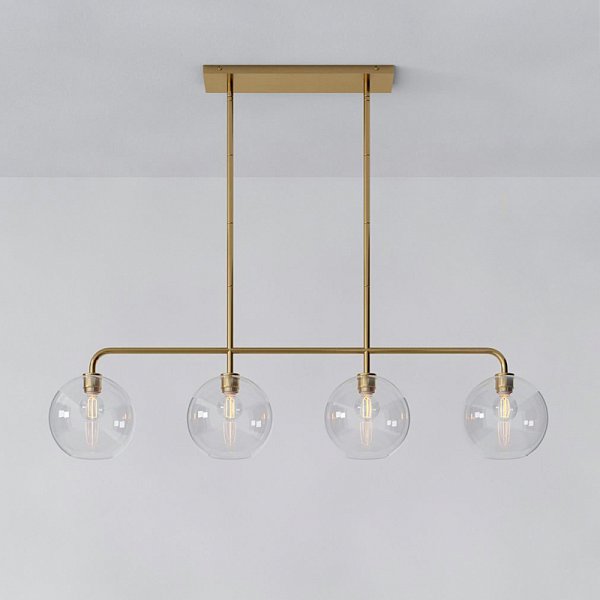 Реечный, рядный светильник CLOVE Brass Transparent by ImperiumLoft
