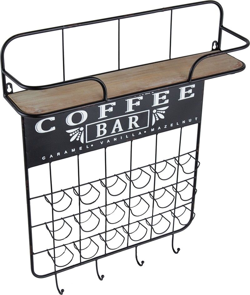 Полка настенная кофейная Glasar 480352-AB