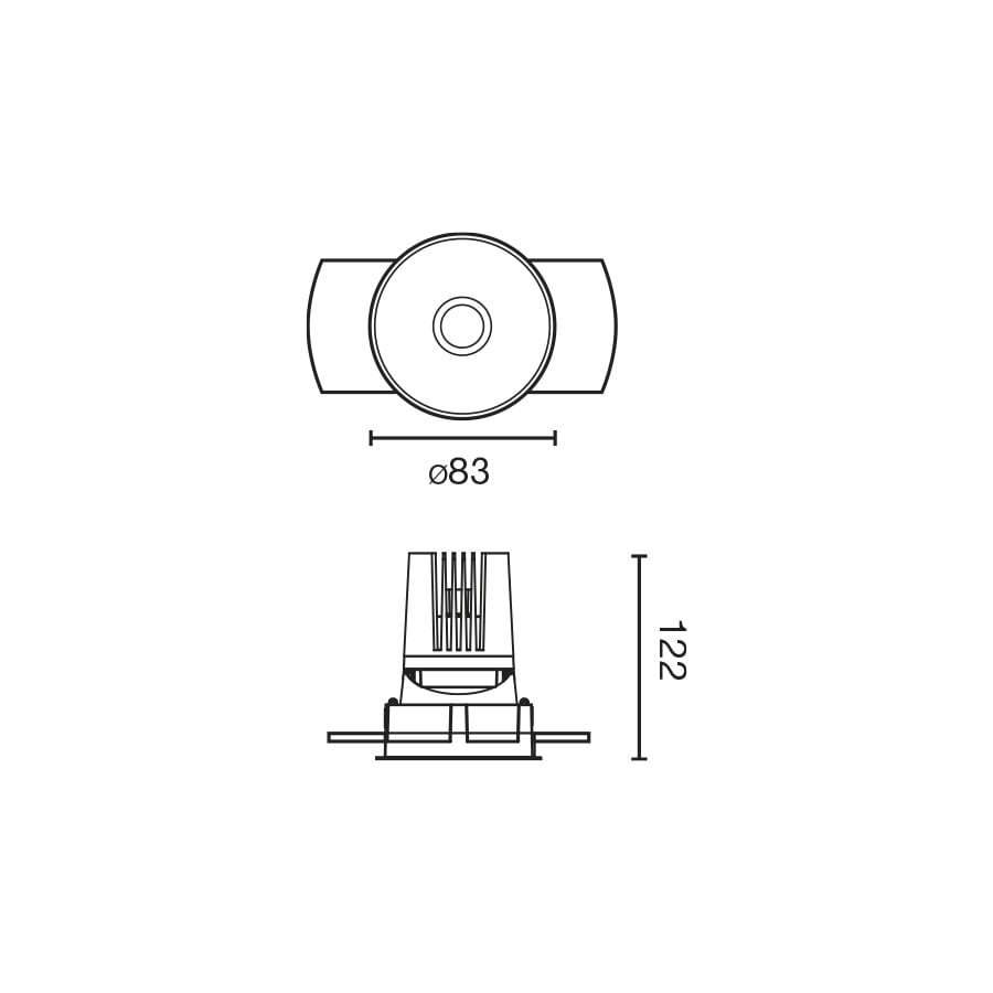 Встраиваемый светильник DEEP60 R SMARCO белый 60° 3000K CRI95 Faro