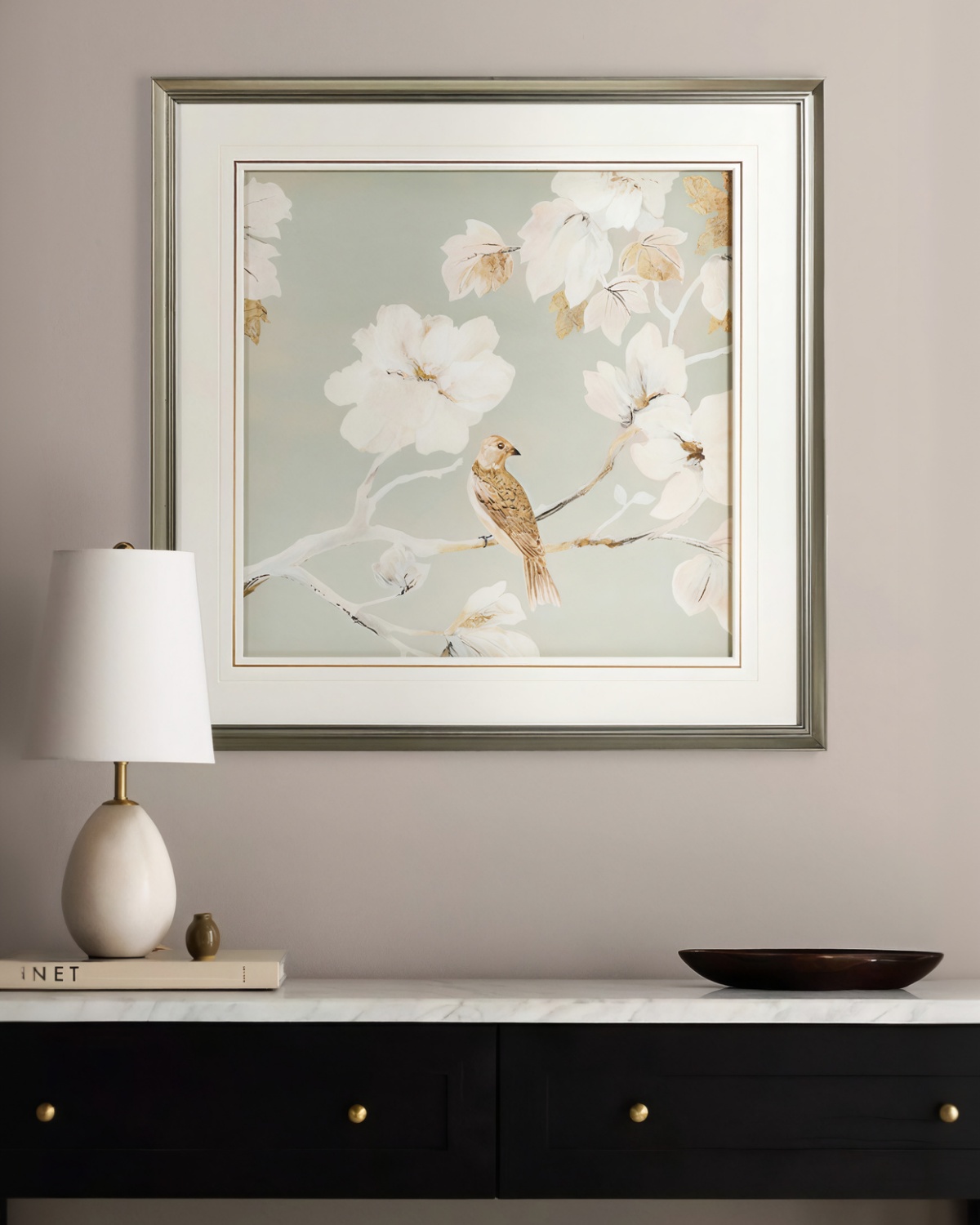 Постер в раме Birds and flowers - I Louvre Home 23P0026