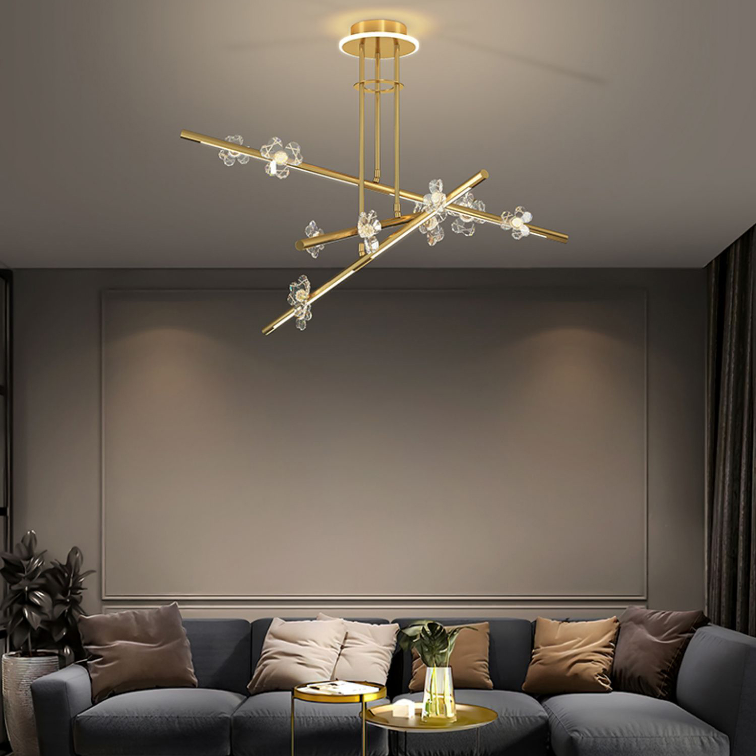 Потолочная люстра CAMILIA CH D120 Brass by ImperiumLoft