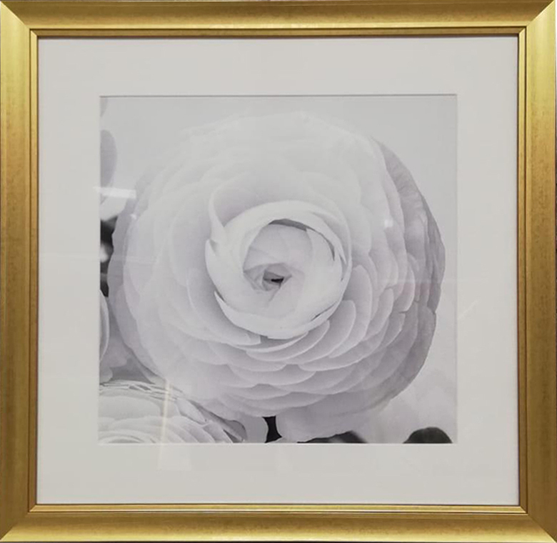 Постер "Цветочное кружево" в золотом багете Garda Decor 89VOR-FLOWER1