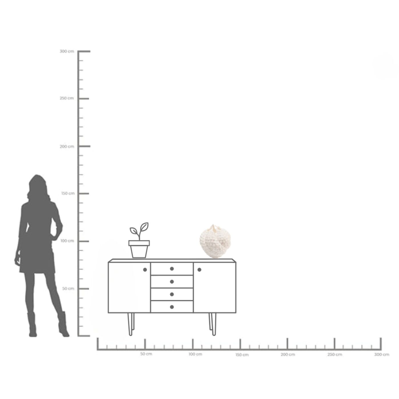 Ваза Anemone White 26cm KARE 57496