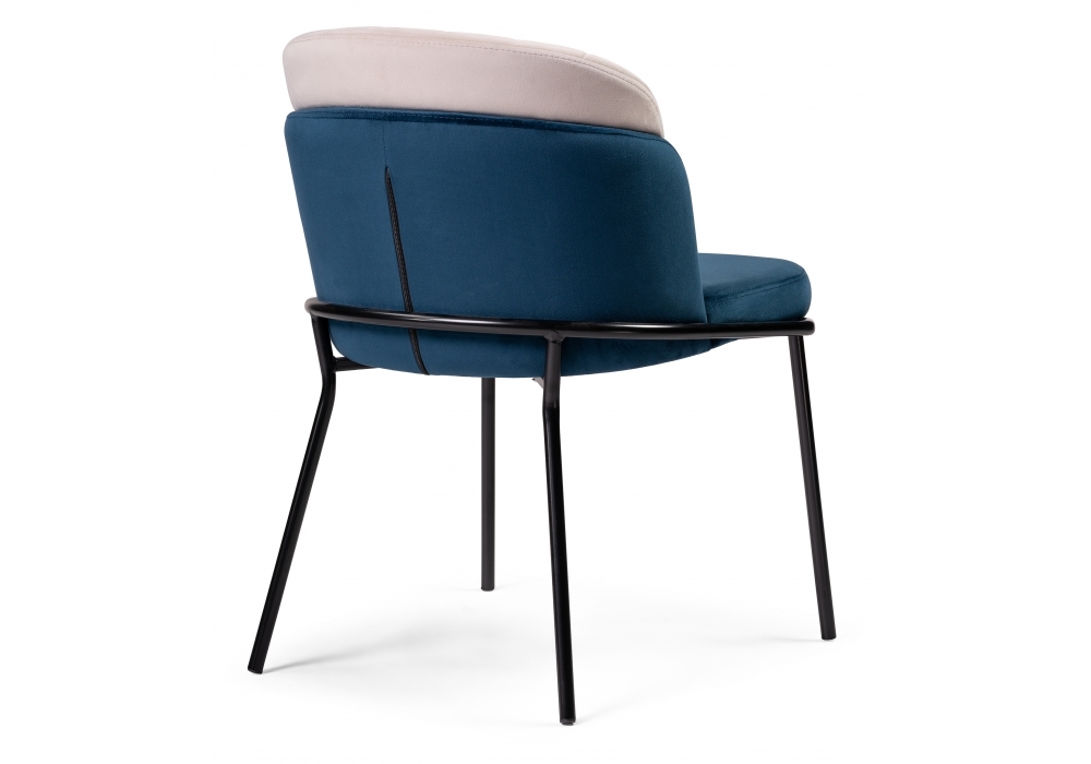 Стул Woodville Сиолим морской / кремовый / черный глянец 494470