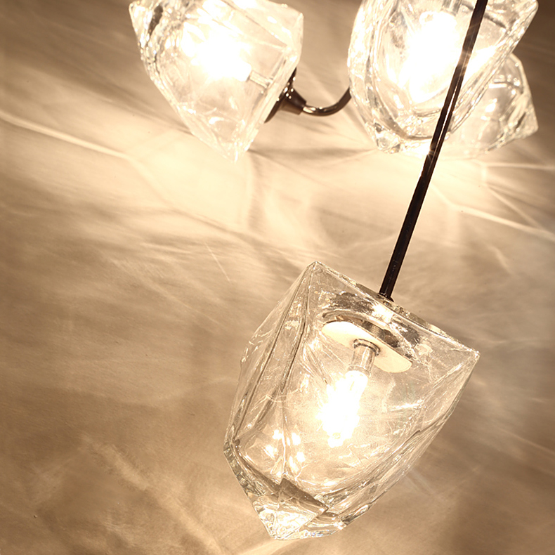 Люстра на штанге ICE 9 lamps Black by ImperiumLoft