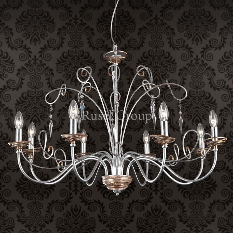 Люстра Masca Mozart 1874/8 Argento patinato