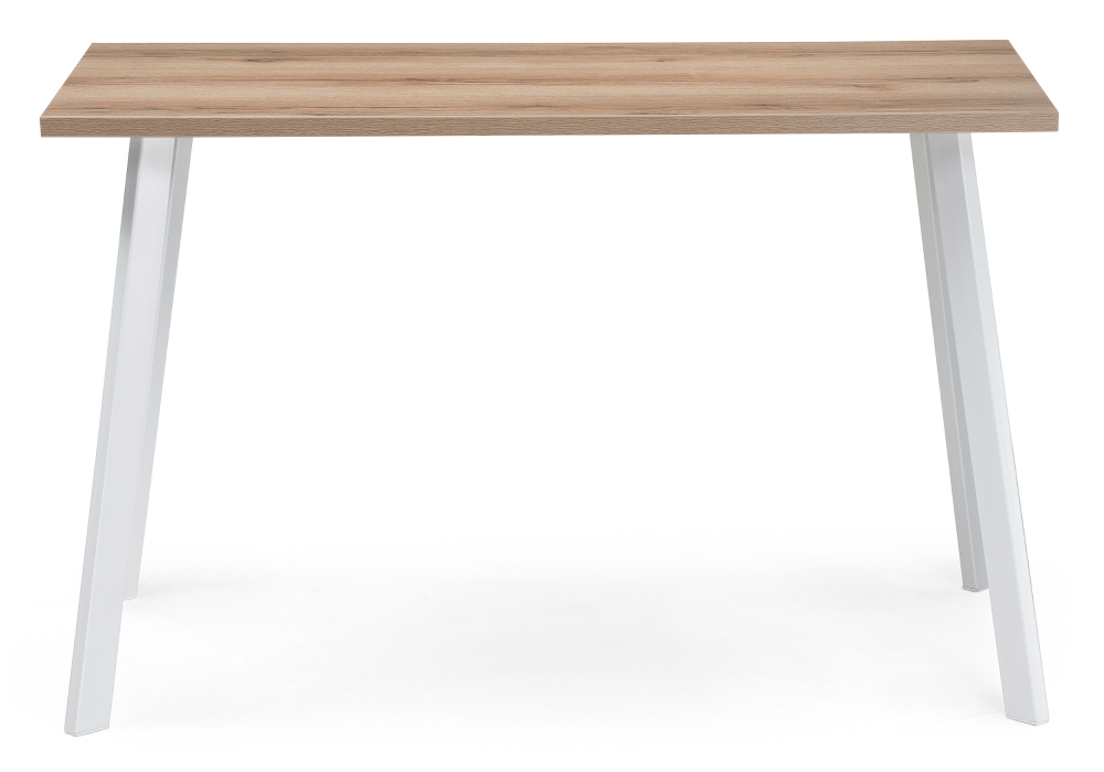 Стол деревянный Woodville Тринити Лофт 140 25 мм дуб делано светлый / белый матовый 489658