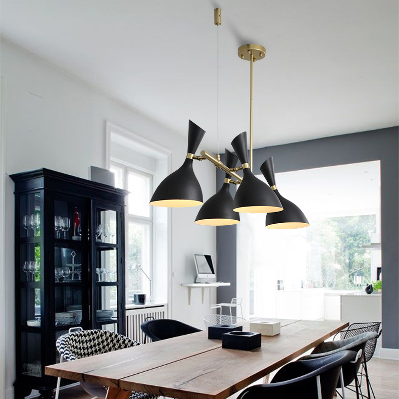 Подвесной реечный светильник TRUMPET LINE L85 Black by ImperiumLoft