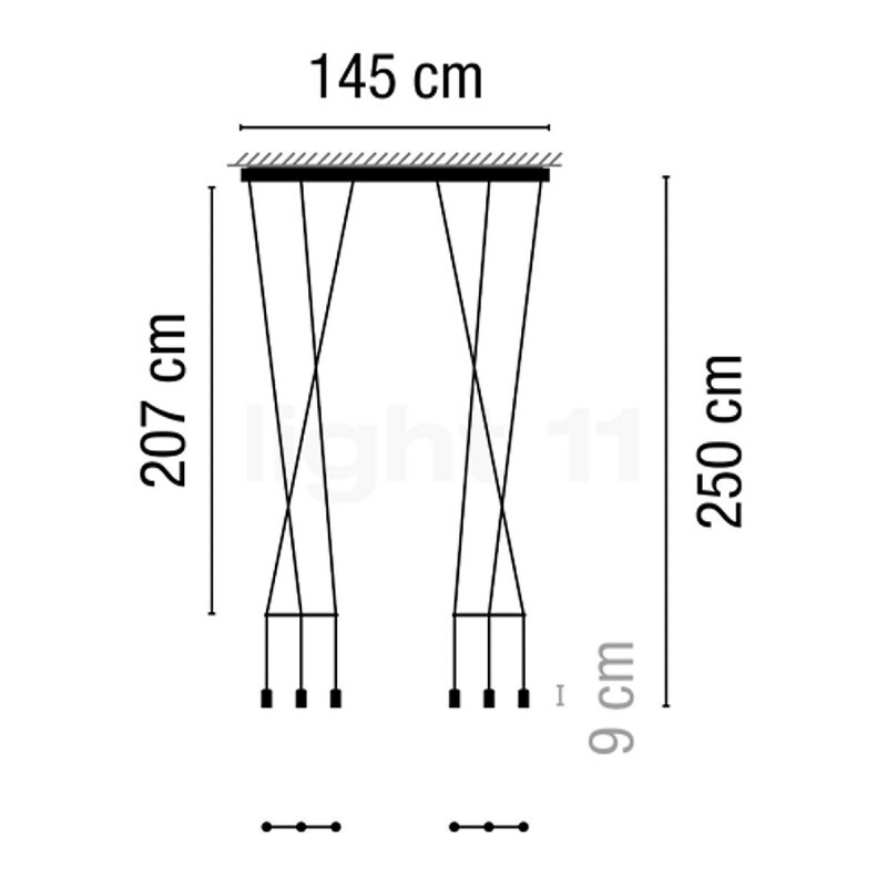 ПОДВЕСНОЙ СВЕТИЛЬНИК  VIBIA Wireflow Lineal 0338