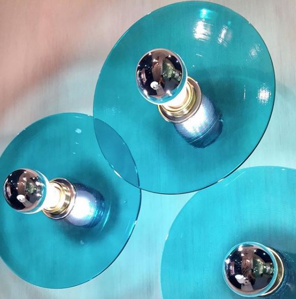 Бра Fest золотой цоколь 5 см - синее стекло Aromas del Campo