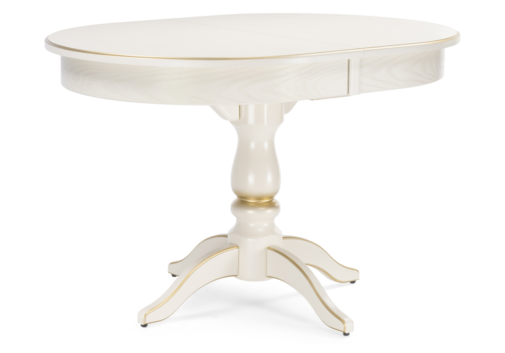 Стол деревянный Woodville Сайрус слоновая кость / золото 515971
