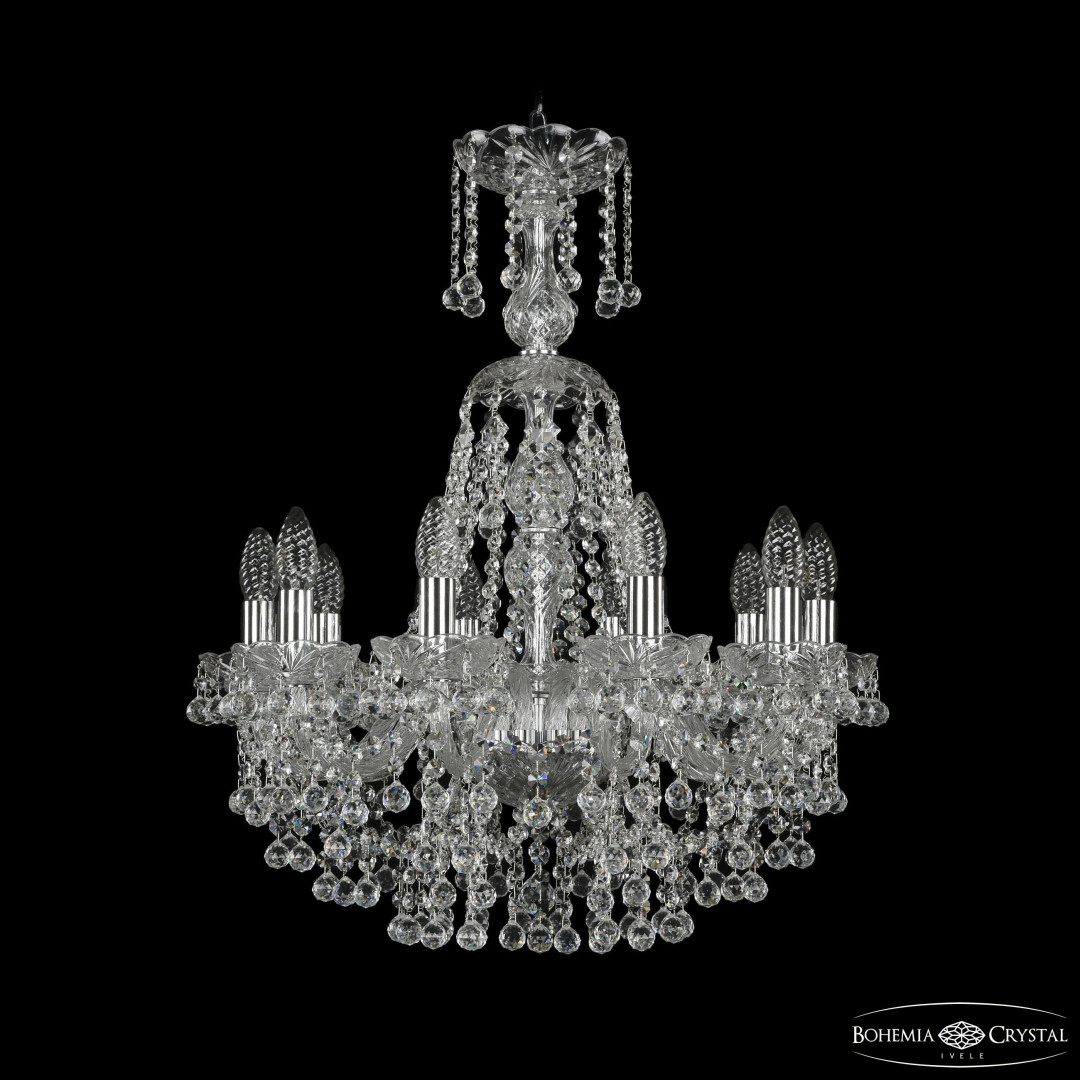 Люстра хрустальная 1409/10/195/XL-67 Ni