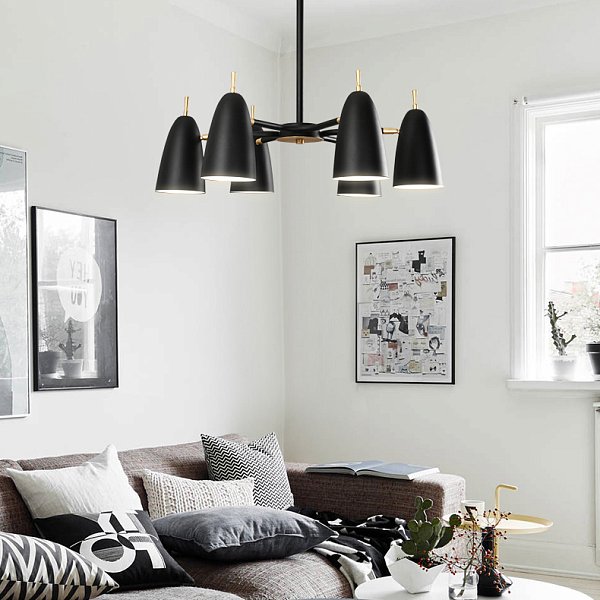 Люстра на штанге PINNACLE D70 Black by ImperiumLoft